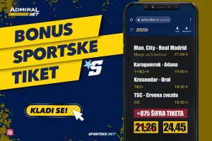 AdmiralBet i Sportske bonus tiket - "Čista" igra u Mančesteru, golovi u Bačkoj Topoli!